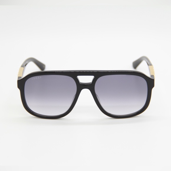 NEW GUCCI GG1188S 002 BLACK UNISEX AVIATOR SUNGLASSES GUCCI GG 1188S 002 - Picture 7 of 16